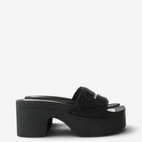 Black sandals, side view