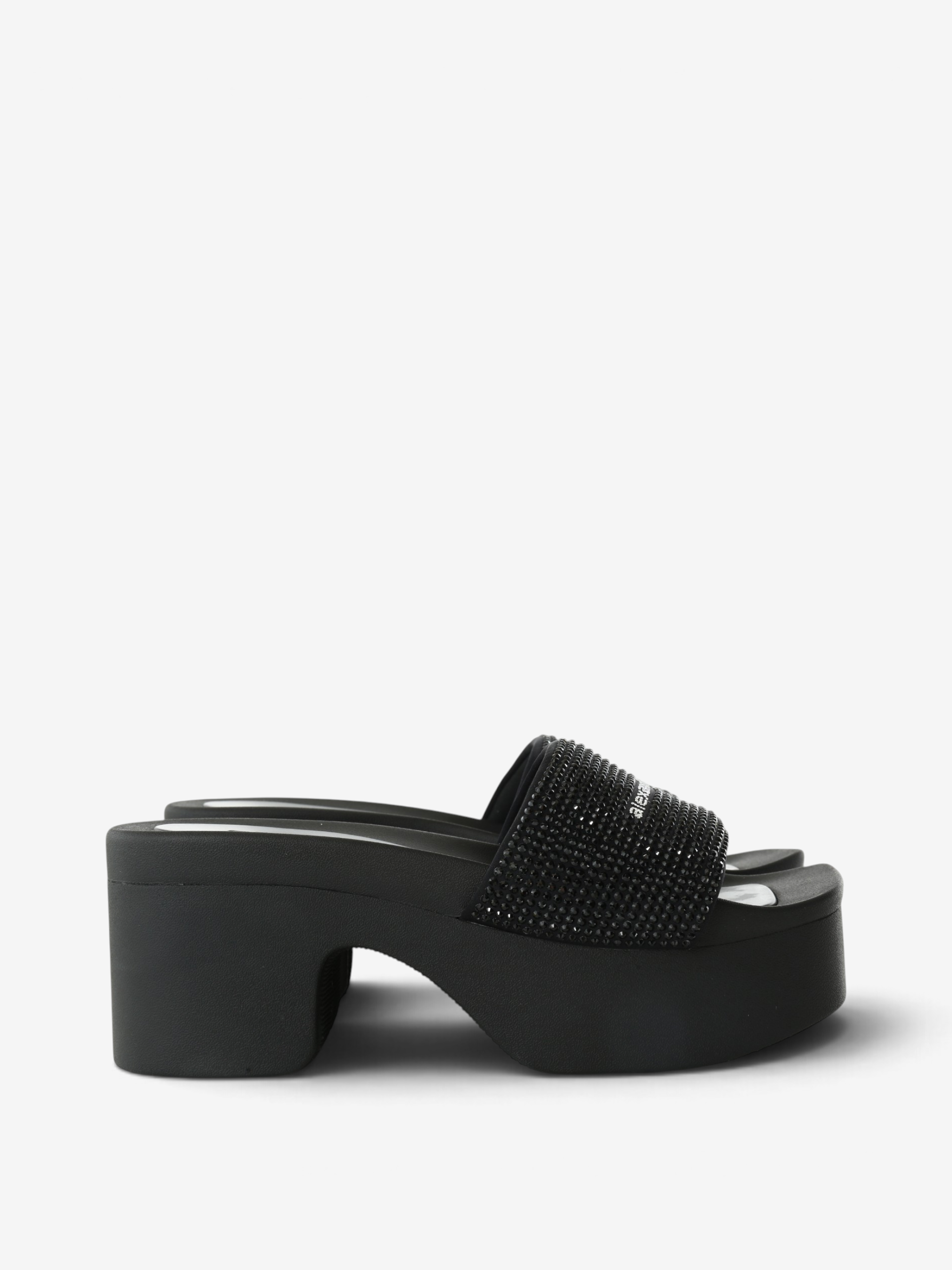 Black sandals, side view