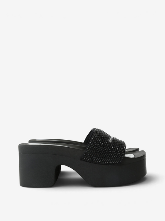 Black sandals, side view