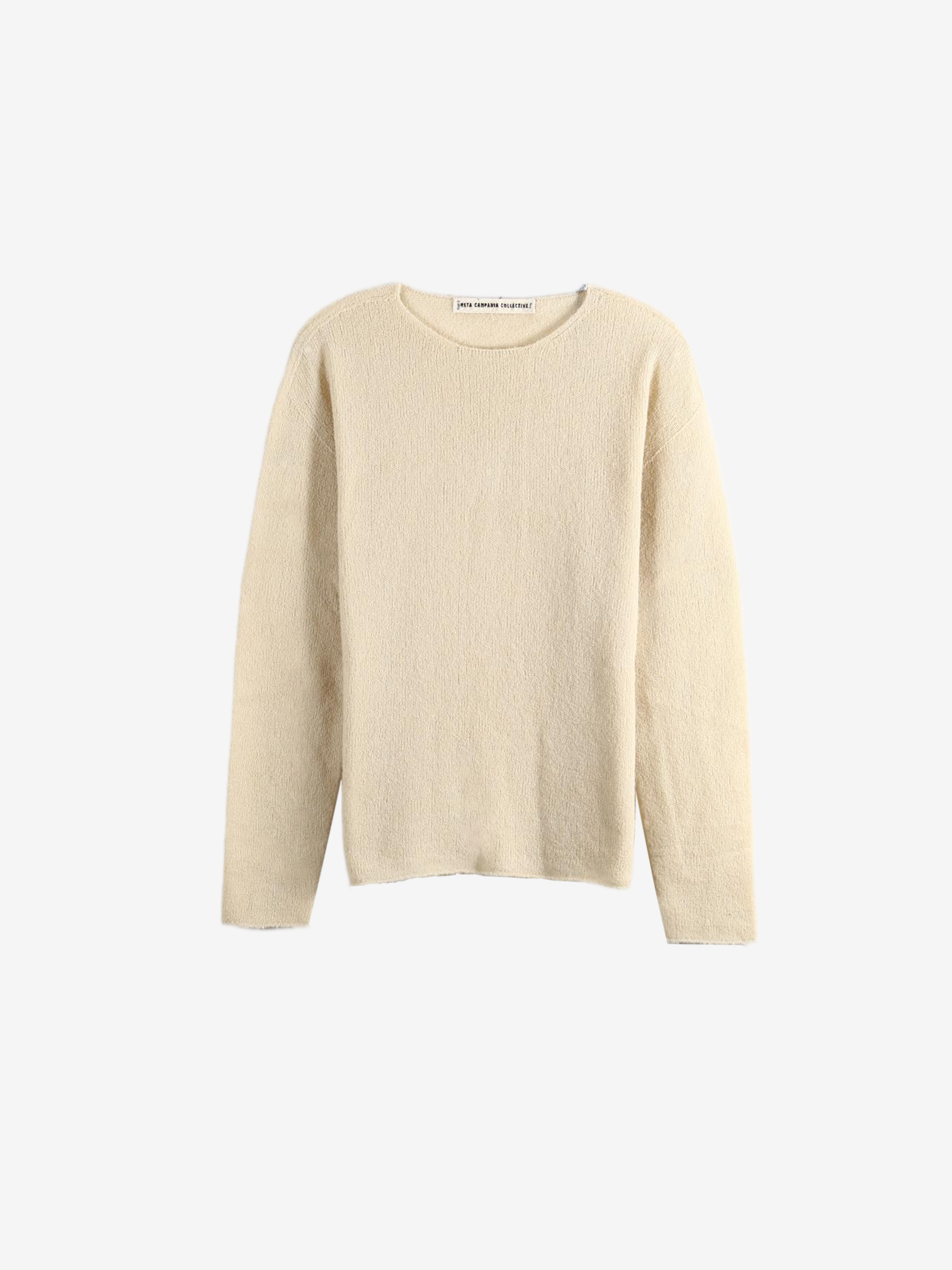 Tan knitwear, front view