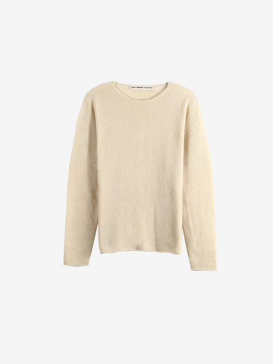 Tan knitwear, front view