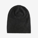 Black knit beanie,back view