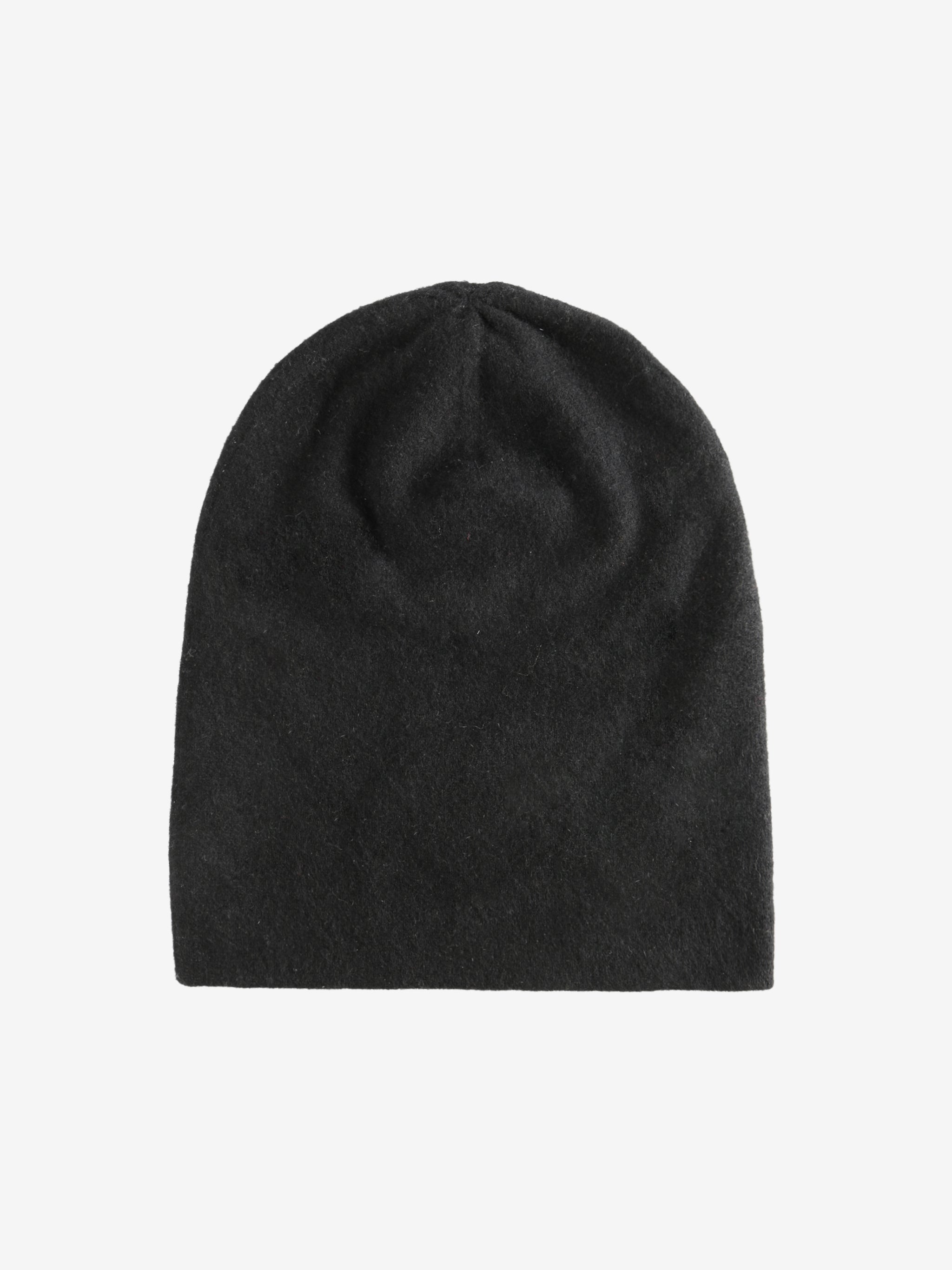 Black knit beanie,back view