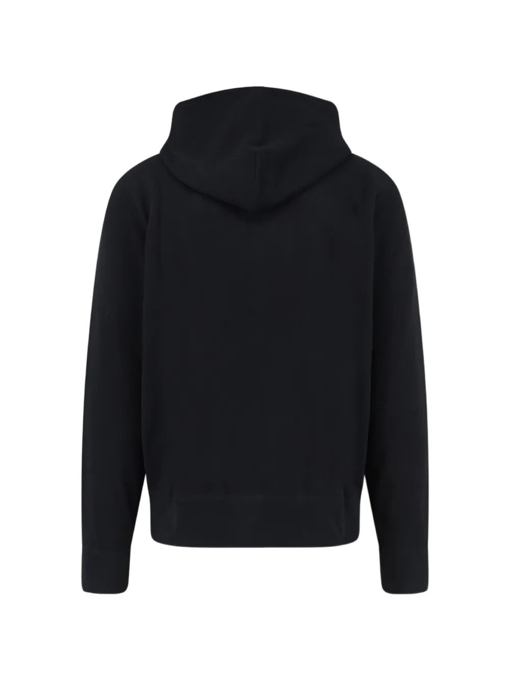 Black hoodie, back view