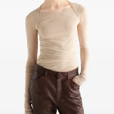 Tan top, full body view