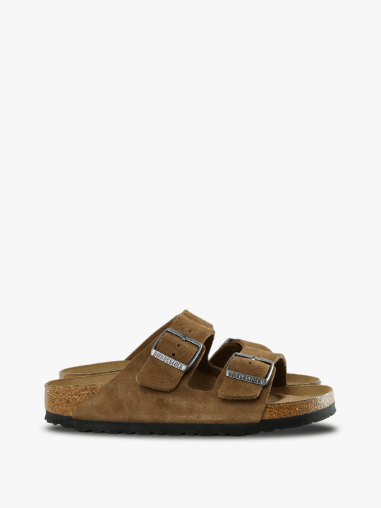 Brown sandals, side view