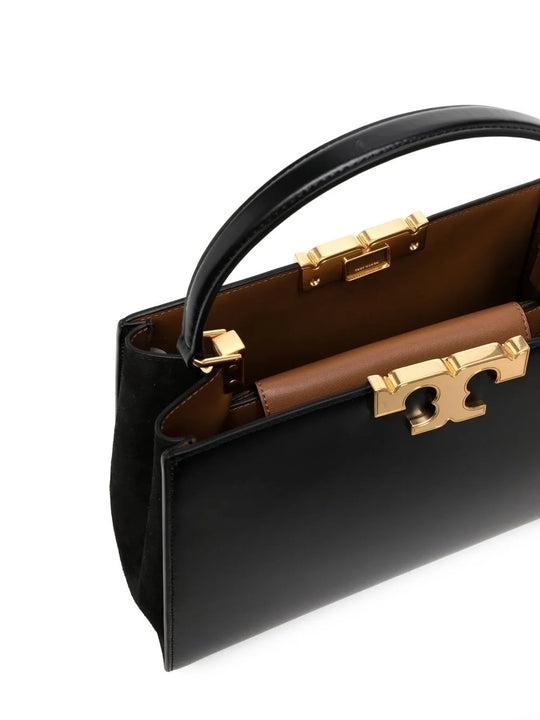 Close up of black bags, showing texture of the blended fabric