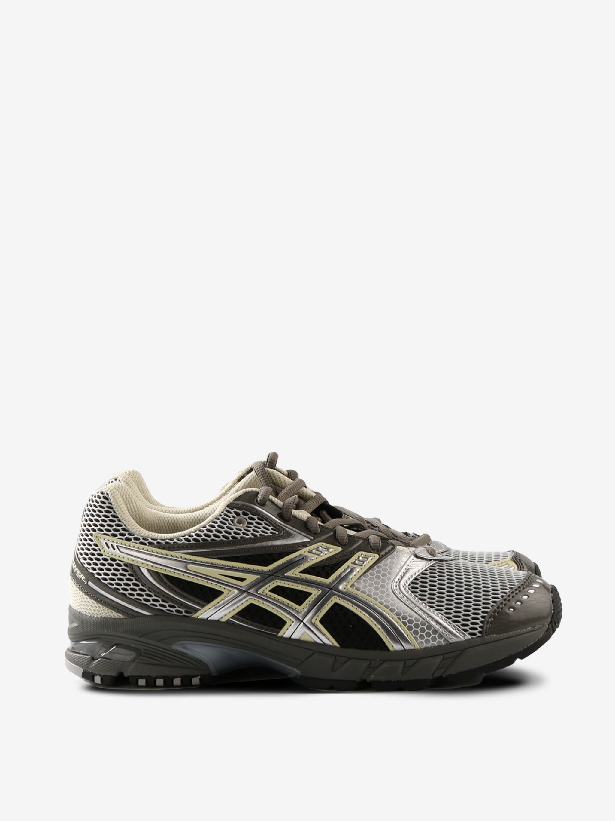 Grey sneakers, side view