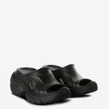 Black sandals, front view