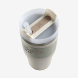 Tan tumbler,top view