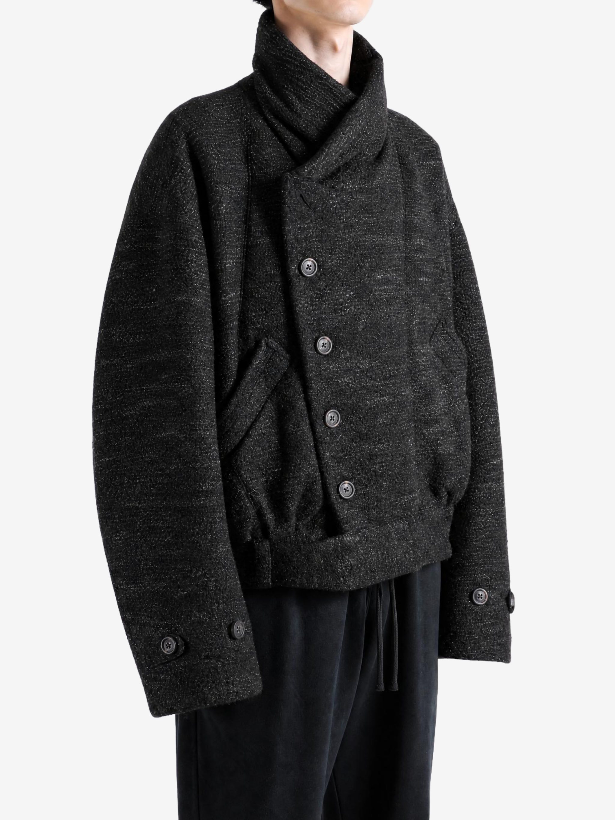 Black jacket, front view