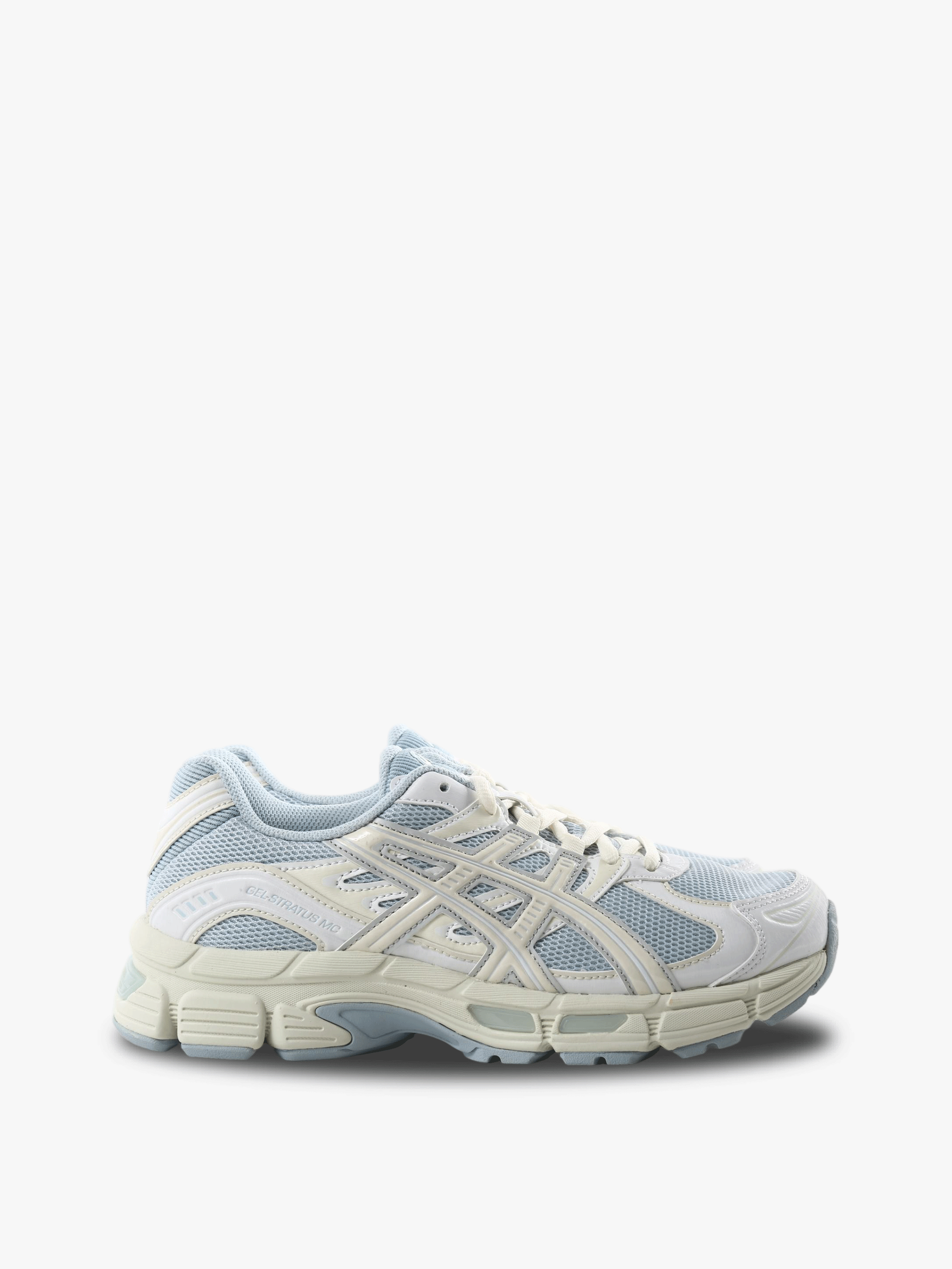 Blue shoes, side view