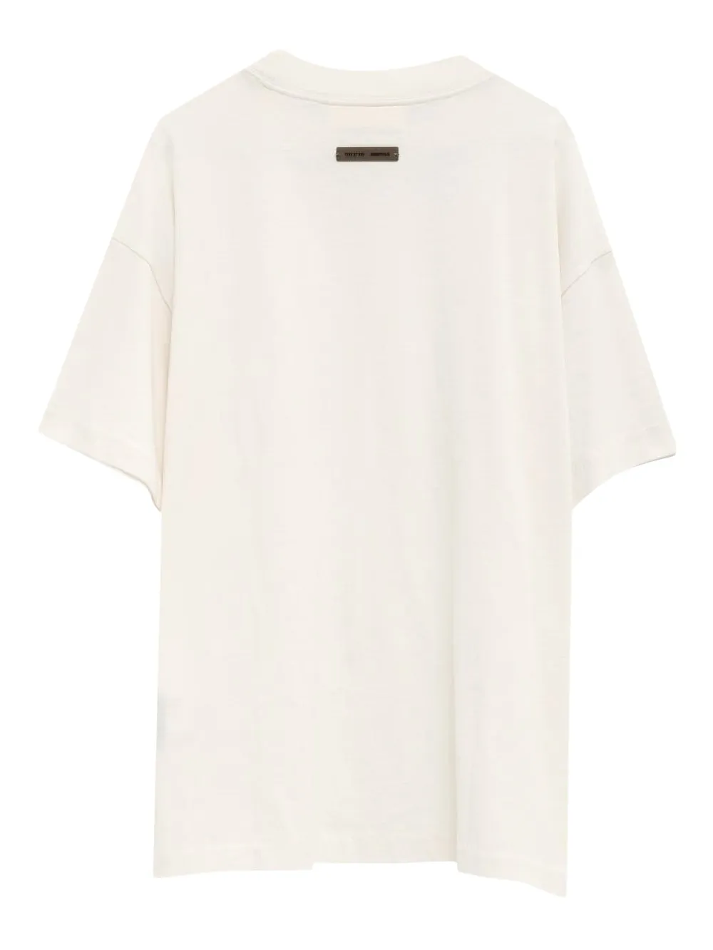 white t-shirt, back view