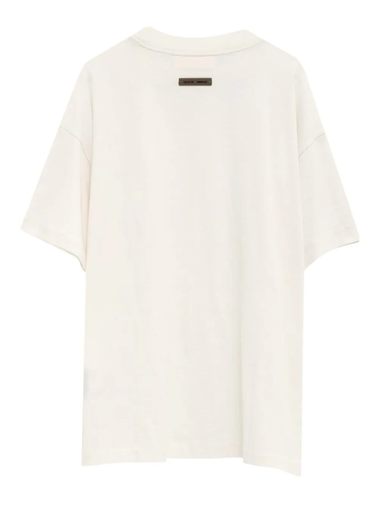 white t-shirt, back view