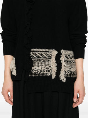 Y'S - Women Jagged Edge Knit JQ Sweater