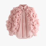 Pink blouse, front view