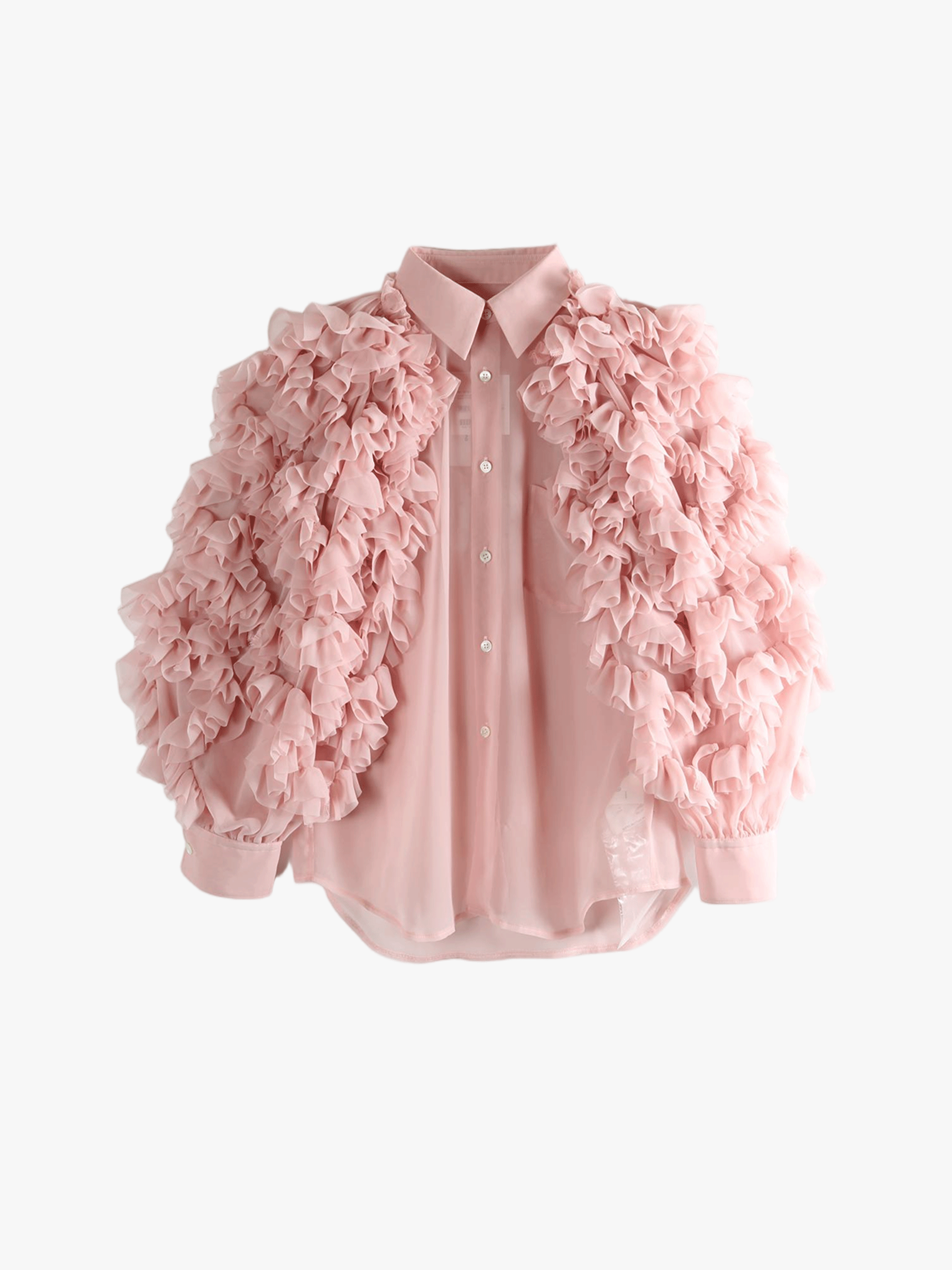 Pink blouse, front view