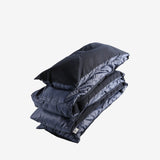 Navy scarf, side view