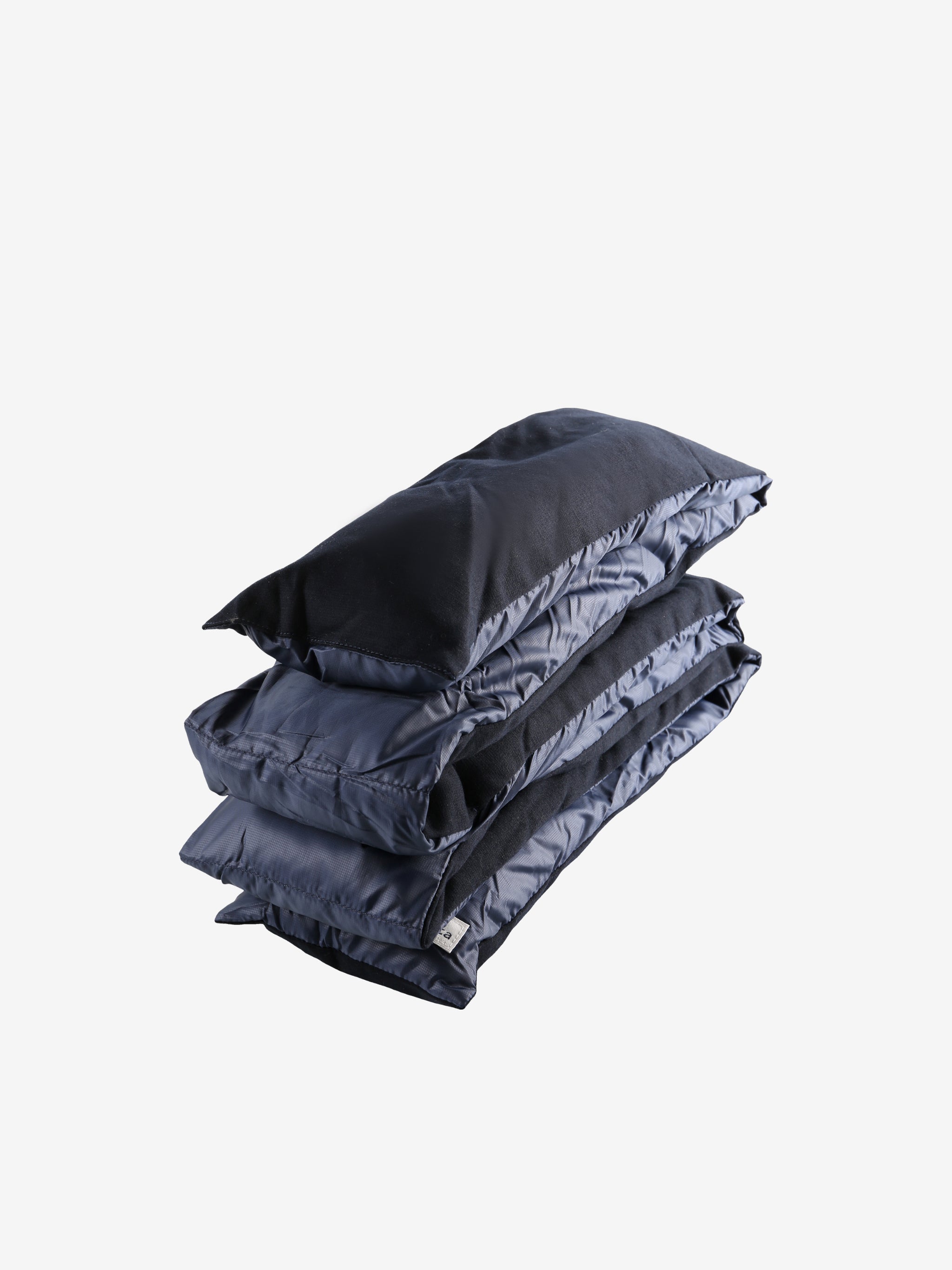 Navy scarf, side view