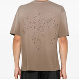 Tan t-shirt, full body view