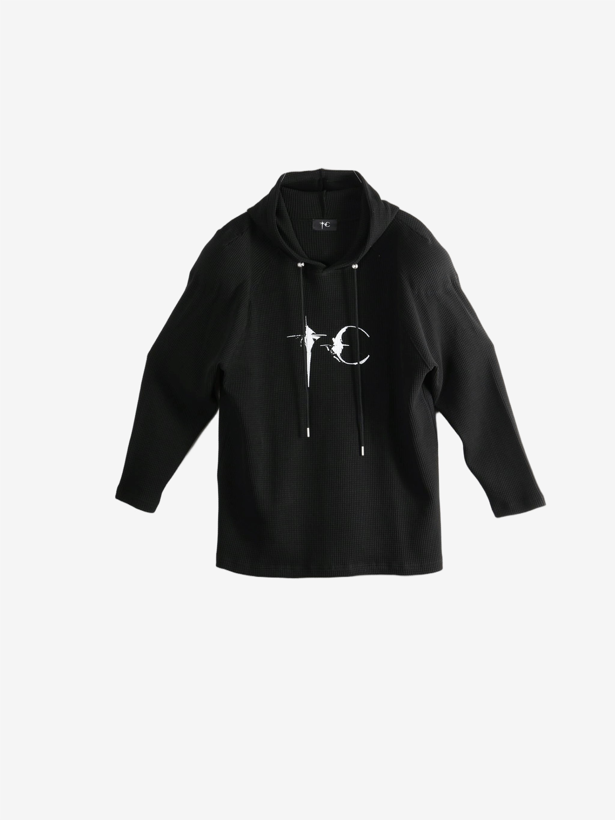 Black hoodie, front view