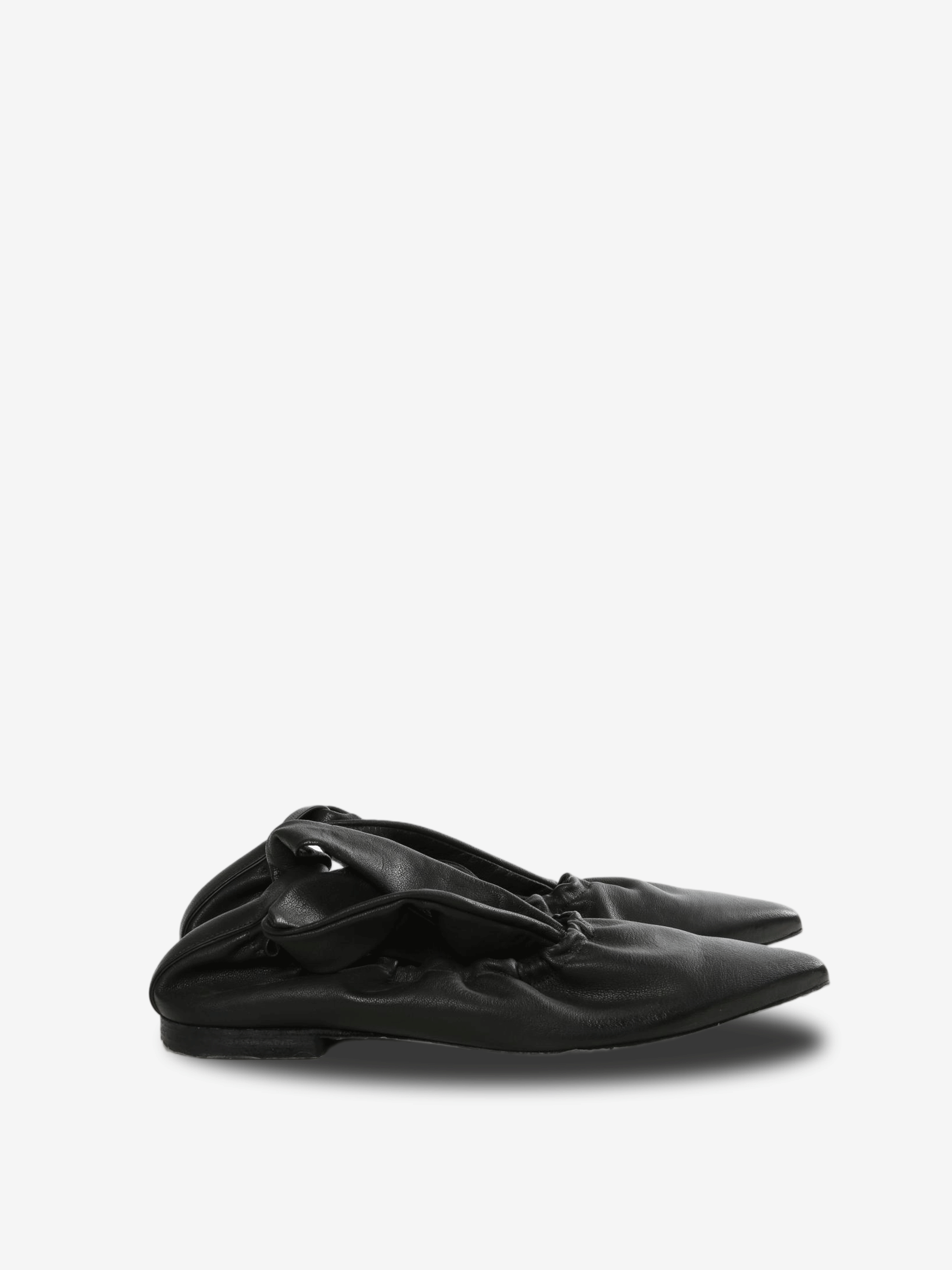 Black sneakers, front view