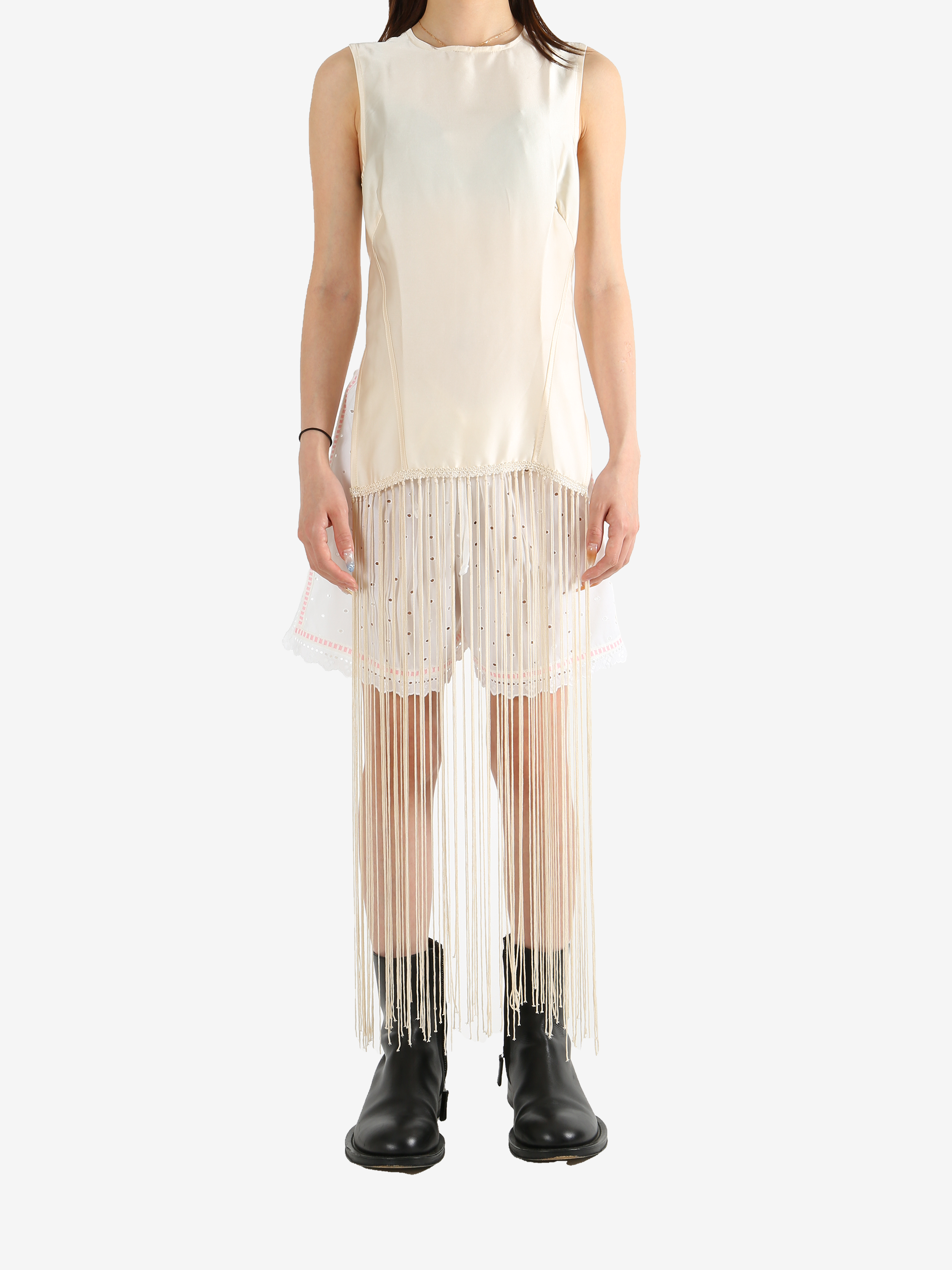 Tan top, full body view