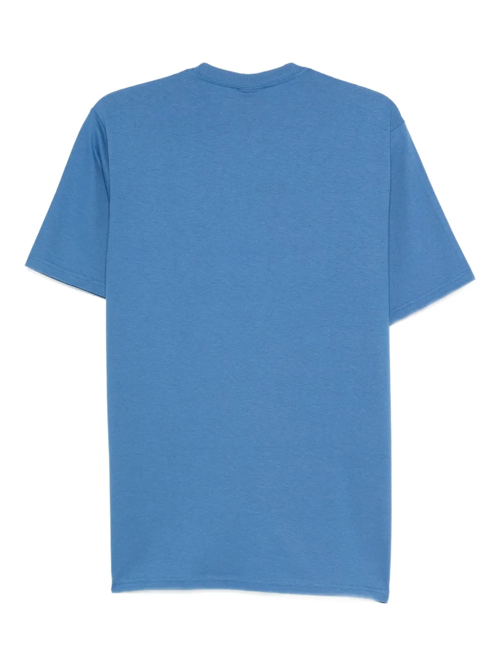 Blue t-shirt, back view