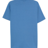 Blue t-shirt, back view