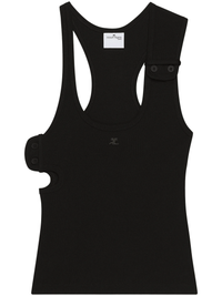 COURRÈGES - Women Double Buckle 90'S Rib Tank Top