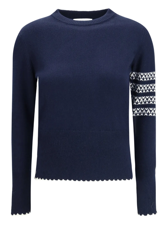 Navy sweater,front view