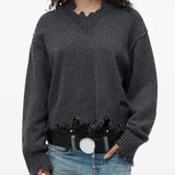 Grey hoodie, front view
