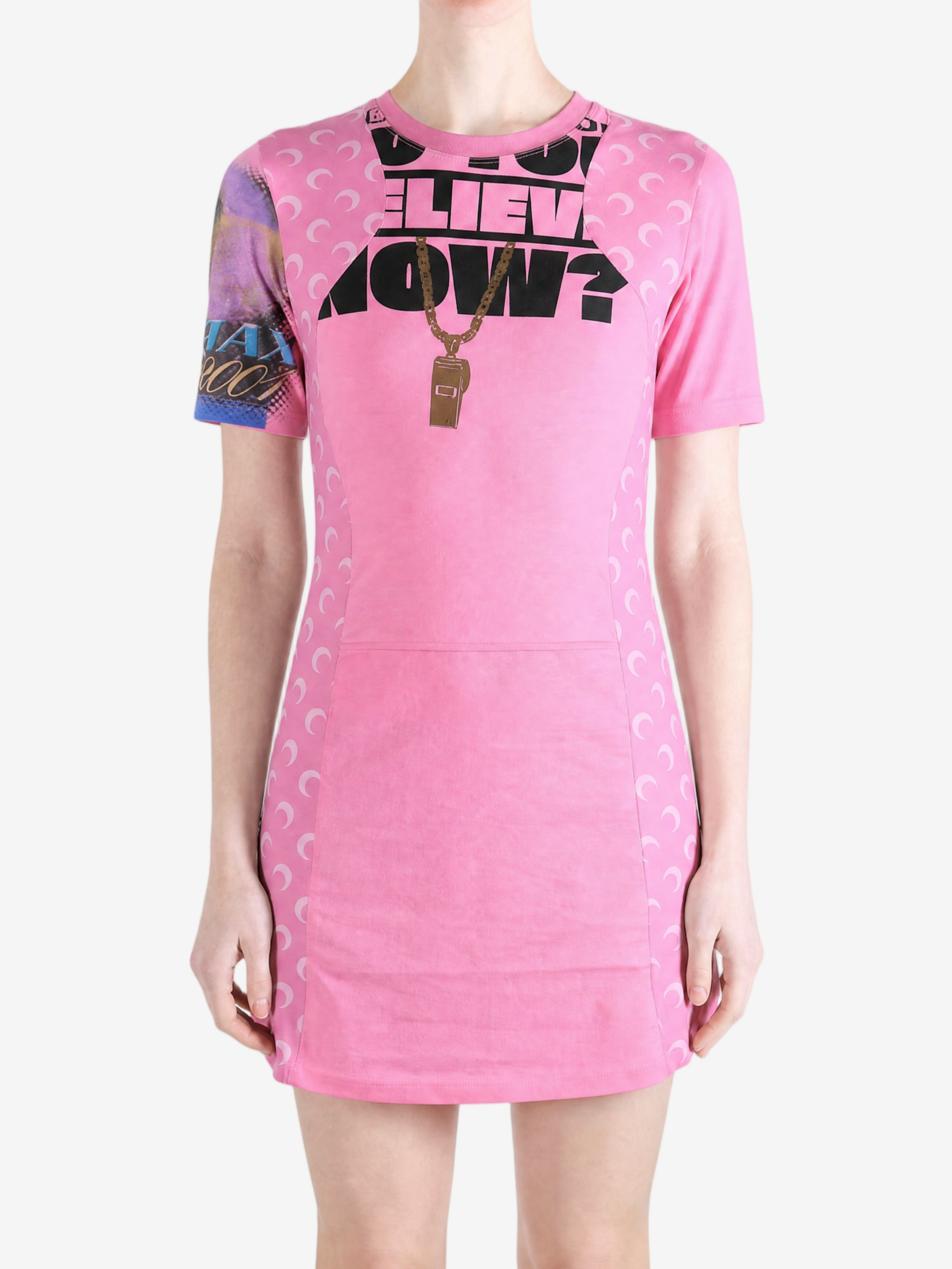 Pink dress, full body view