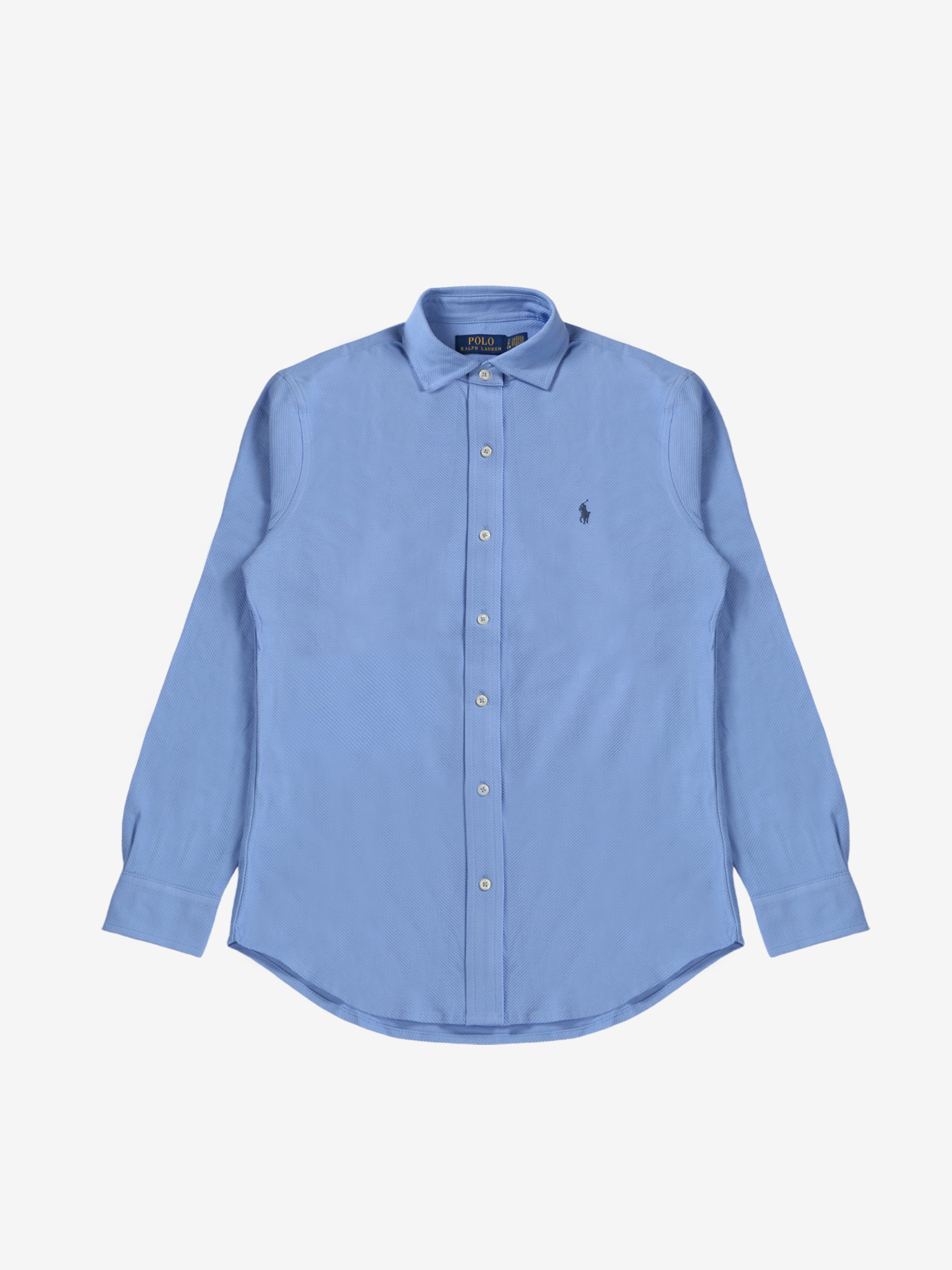 Blue shirt, front view