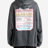 Black hoodie, full body view