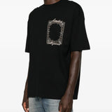 Black t-shirt, full body view