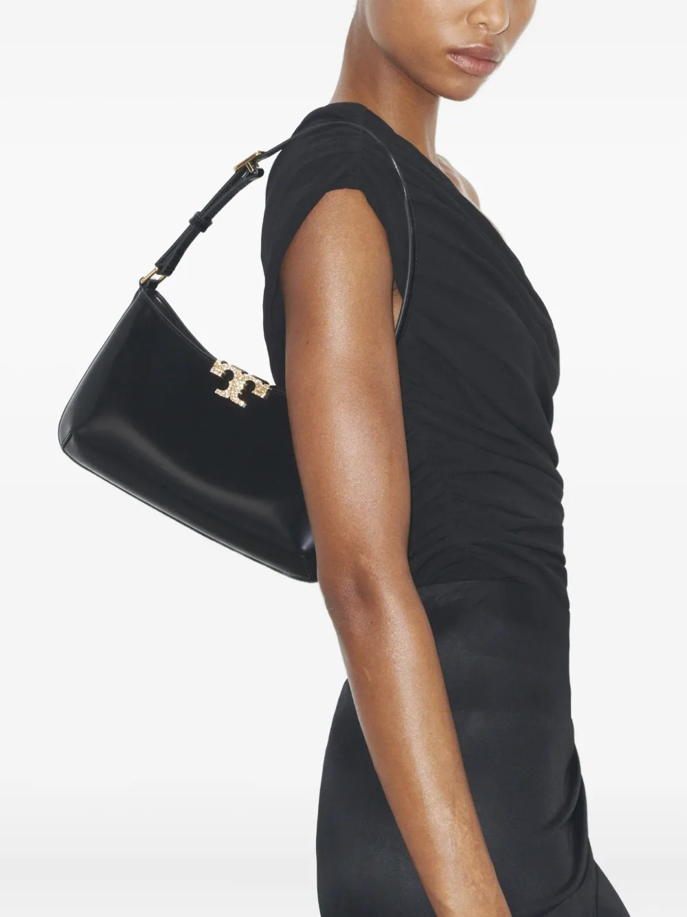 Black bags worn by a person, showing the bgas's fit