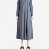 Navy dress, full body view