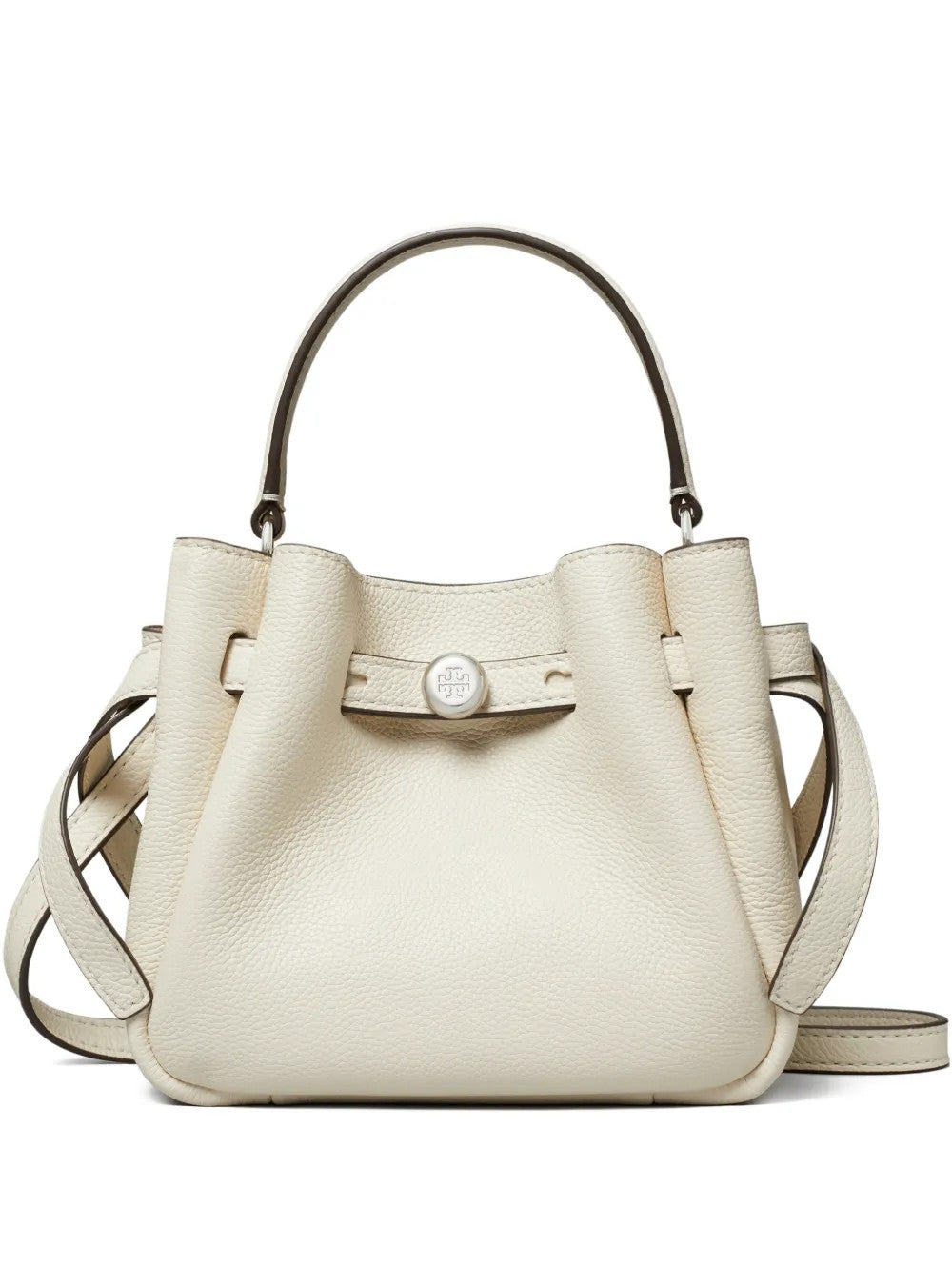 Tan bag, front view