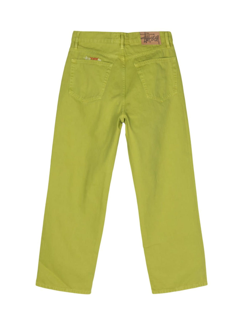 green pants, back view