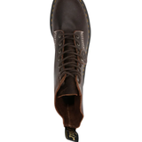 brown boots, top view