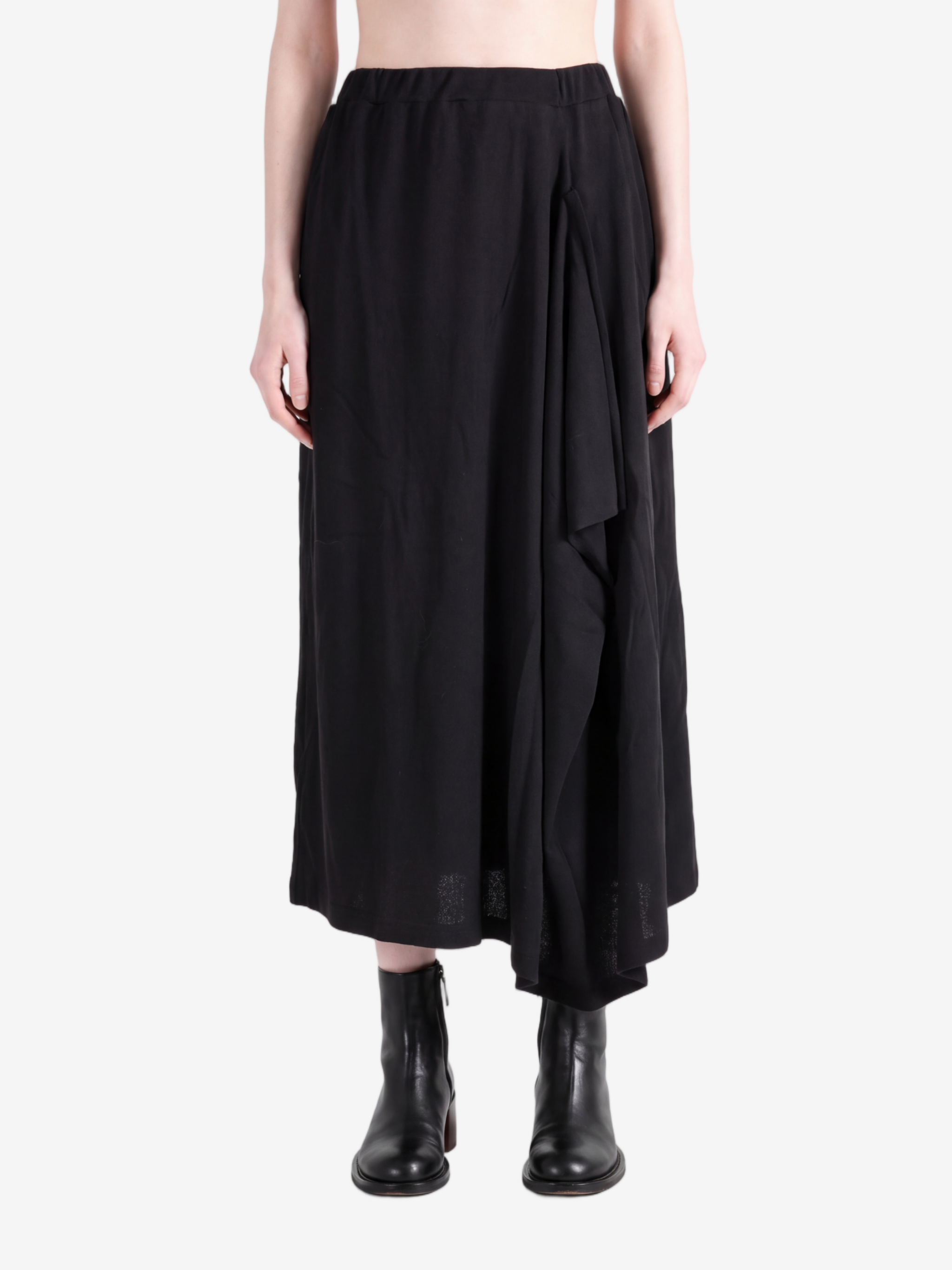 Black skirt, full body view