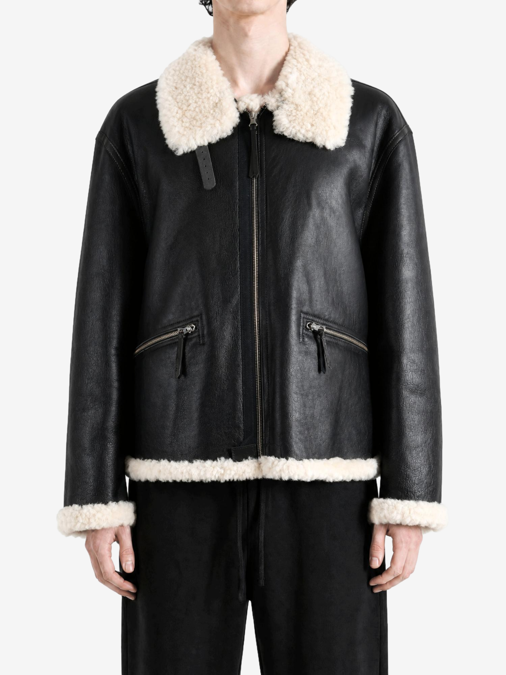 Black jacket, front view