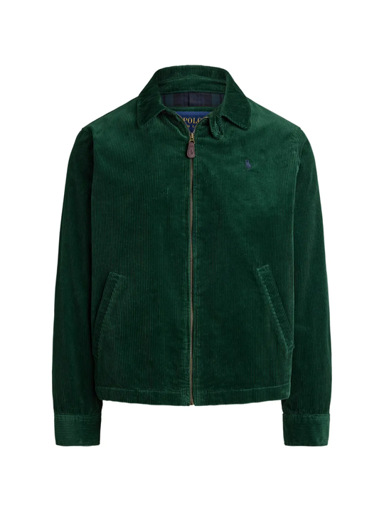 Green windbreaker, front view