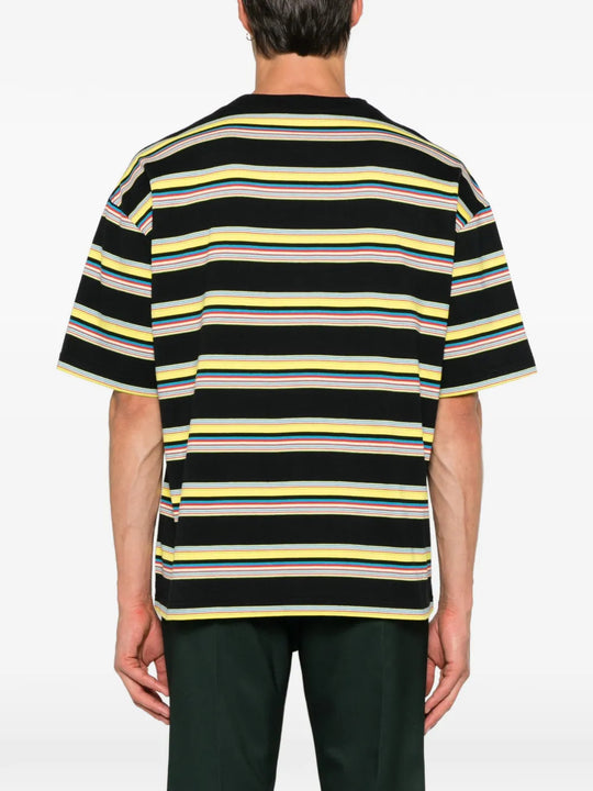 Black t-shirt, full body view