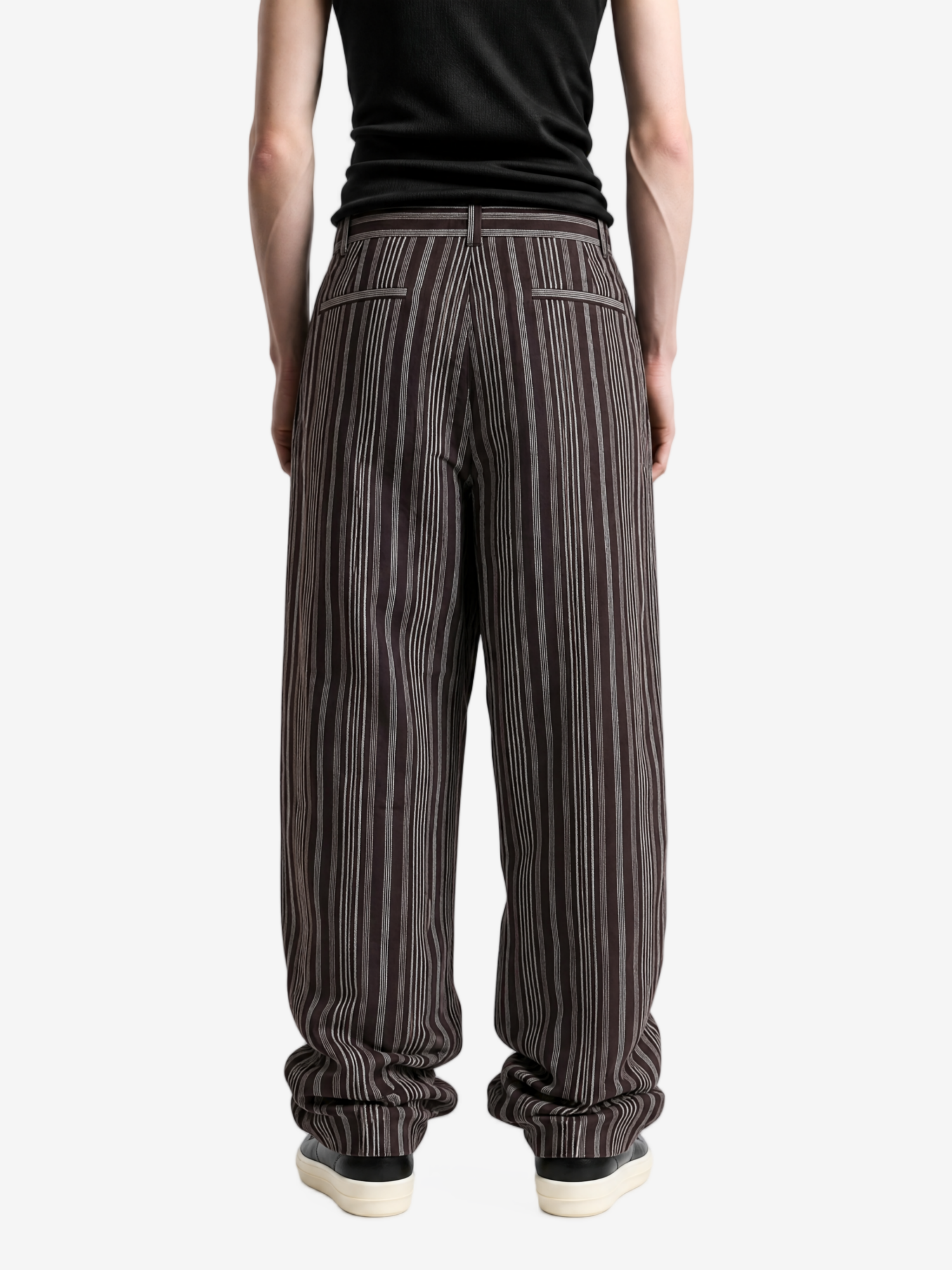 Brown pants, full body view
