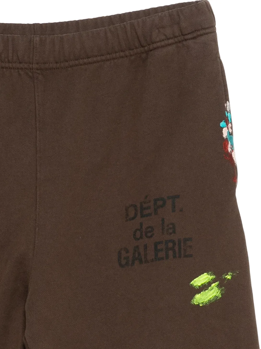 Close up of Brown pants, showing texture of the 100% cotton fabric