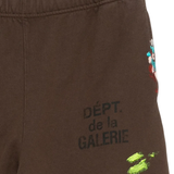 Close up of Brown pants, showing texture of the 100% cotton fabric