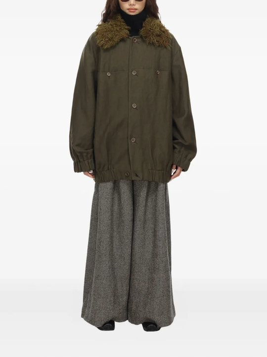 Brown jacket, full body view