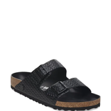 Black sandals, front view